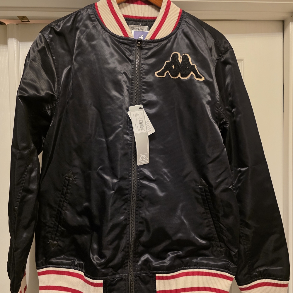 Kappa Black Jacket with Zipper